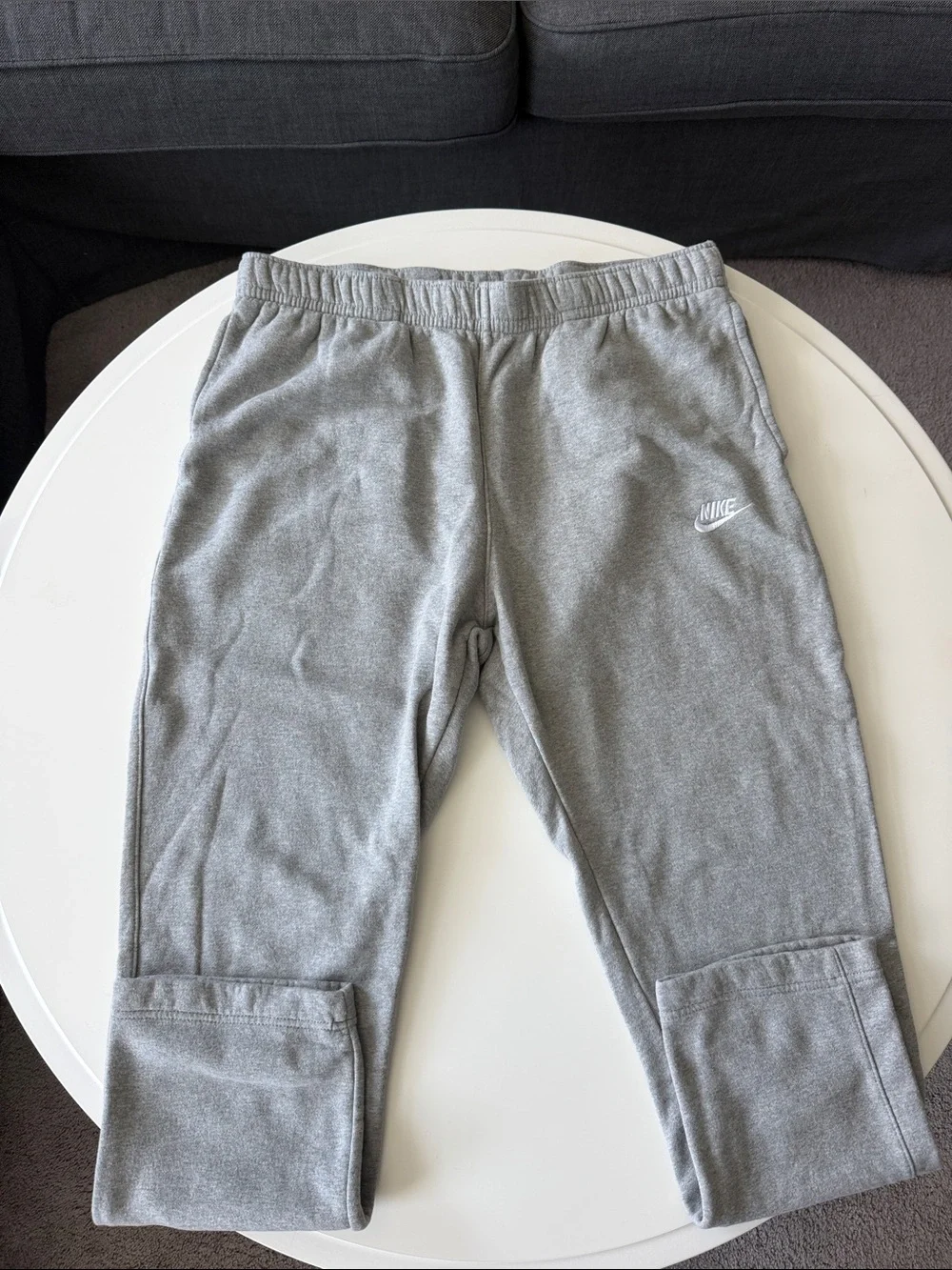Nike Gray Men's Fleece Sweatpants with Logo